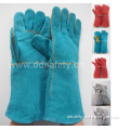 Ddsafety Blue Cow Split Leather Welding Safety Glove CE/ Work Glove (DLW624)